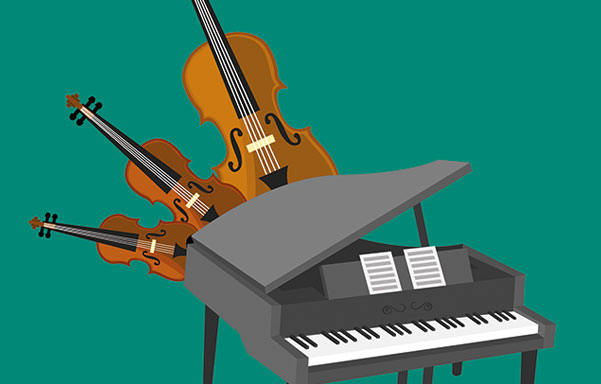 Concierto para quintetos: piano, violín, viola y cello