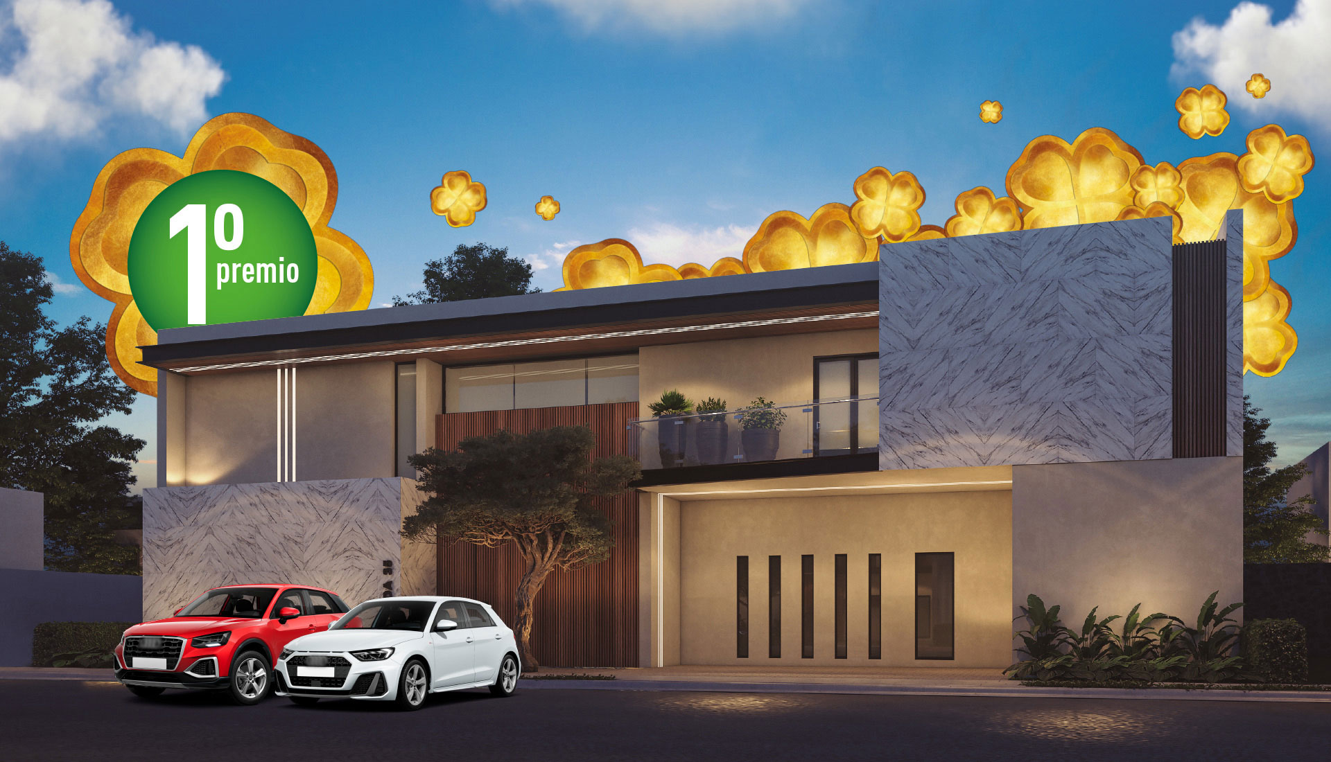 1er Premio. Residencia ubicada en Lomas de Angelópolis, Puebla. Decorada y amueblada. Audi Q2, Audi A1 y cheque nominativo por $200,000.00